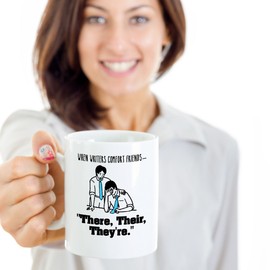 Writers Funny Grammar There Their They're Mug (11oz)