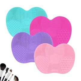 Limpiador de Brochas de Maquillaje, 4 Piezas de Almohadillas de Limpieza de Silicona para Brochas, Reutilizable, Ideal para Artistas de Maquillaje y Entusiastas de la Belleza, Tamaño 17 x 22.5 cm