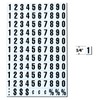 Magna Visual 3/4" Screen Printed Magnetic Black on White Numbers