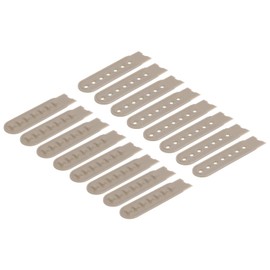 QUARKZMAN 8 Pairs Snapback Strap Cover, 7 Holes Plastic Adjustable Hat Snap Buckle Replacement for Hat Repair (Khaki)