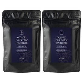 HENNA Henna Hair Dye, Soft Black, Black, 7.1 oz (200 g), Organic Hair Color, Color Treatment, Herbs, Powder, Synthetic Free, Gentle on Hair and Scalp