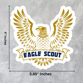 Eagle Scout Decorative Refrigerator Magnet, 20 Mil Thick, 4 x 3.85 Inches, Waterproof Magnetic Gift for Eagle Scout Congratulations