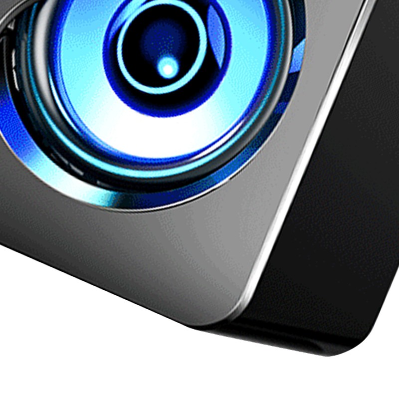 1 Pair Desktop Computer Speaker Multifunction Stylish Strong Bass 4D