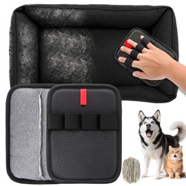 BABORUI Pet Hair Removal Glove - 2 Pack Electrostatic Gloves Pet Hair, Remover Glove Lint Rolls into Strips, Cat and Dog Hair Remover Tool for Furniture, Car, Couch, Carpet, Clothes