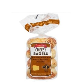Cheesy Bagels with a Melted Mild Asiago Cheese Crust 2 Pack (8 bagels)