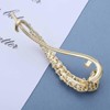 Allereya Big Rhinestone Hair Clips Crystal Banana Hair Clip Gold