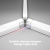 Litezone Hexagon Garage Lights Y Connectors 2 Pack, Exclusively Compatible