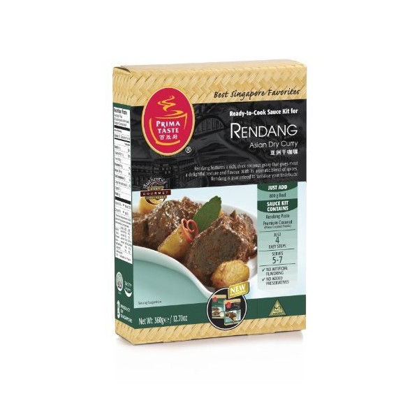 Prima Taste Rendang Curry Sauce Kit, 12.7 Ounce (Pack of 4)