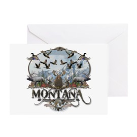 CafePress Montana Wildlife Greeting Card (20-pack), Note Card with Blank Inside, Birthday Glossy