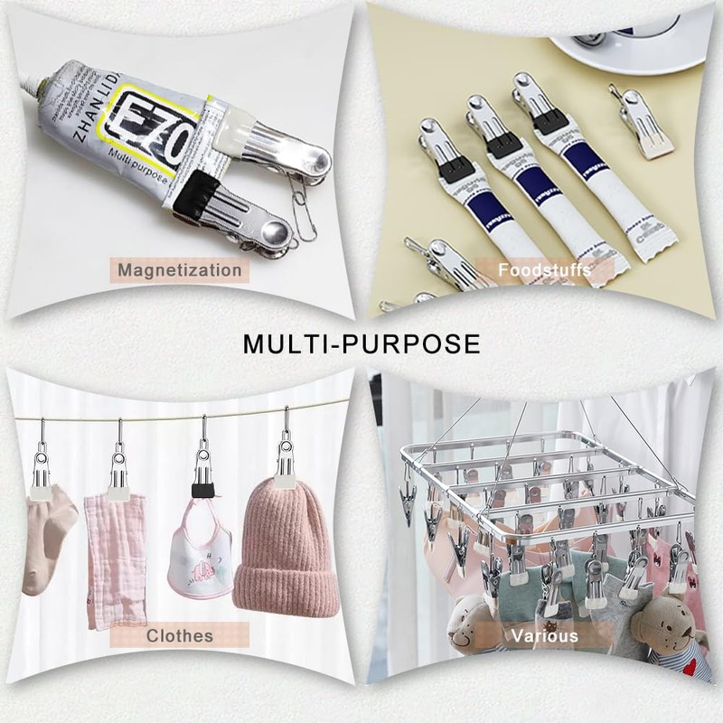 Pinzas para ropa (66, gris)