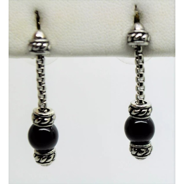 Unbranded A092 Simply Unique Design Rhodium Plated Black Pearl Drop