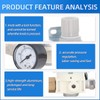 3/8in NPT Air Compressor Regulator with 0 to 1 MPa