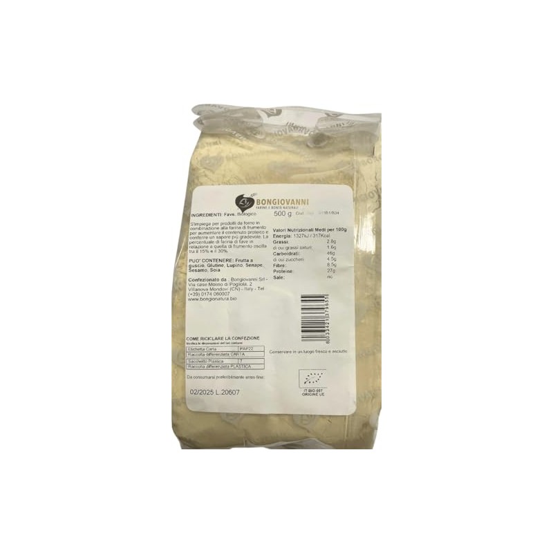 BONGIOVANNI FARINE E BONTA' NATURALI Farina di Fave BIO 500g