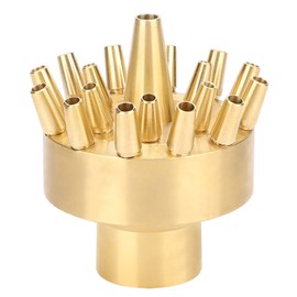 AYNEFY Fountain Nozzle, 3 Tier Center Scattering, Brass, Copper, Multi Direction, Garden Fountain Spray, Sprinkler, Jet Water