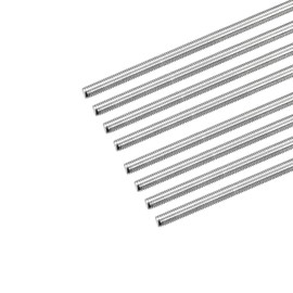 TOP-VIGOR 8Pcs M5 x 150mm Fully Threaded Rod, 304 Stainless Steel Right Hand Threads Rods, Fully Studding Rod Bar for Anchor Bolts, Clamps, Hangers and U-Bolts