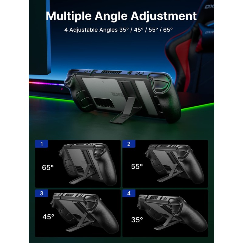 JSAUX Kickstand Case Compatible with Steam Deck/OLED, PC0105 Upgrade The