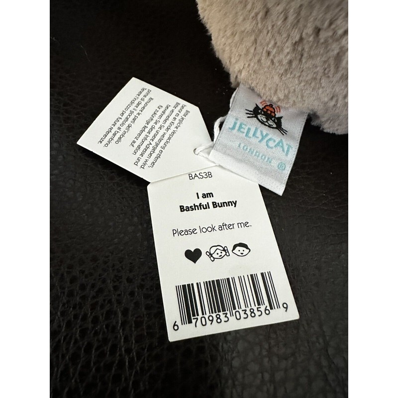 Jellycat BASHFUL BUNNY BEIGE MEDIUM 12" Soft Plush Toy Bunny