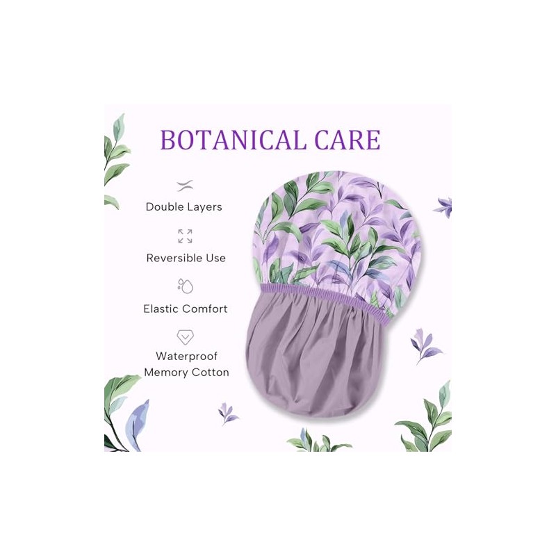 Years calm Gorro de ducha reutilizable e impermeable para mujer,