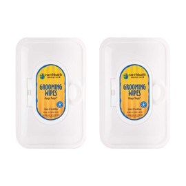 earthbath Pet Mango Tango Grooming Wipes - Easily Wipe Away Dirt and Odor, Aloe Vera, Vitamin E, Good for Dogs and Cats - Handily Clean Your Pets' Dirty Paws and Undercoat - 100 Count, Pack of 2