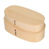 Wooden Bento Boxes Double Wood Color Bento Lunch Box Portable