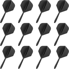 Xiciki Pack of 12 Dart Flights with Shaft, Dart Shafts and Flights, Fusion Flights, Dart Flyer with Shaft Integrated, Dart Shafts and Fixed Flights 2BA