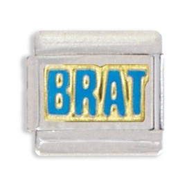 Clearly Charming Brat Italian Charm Bracelet Link