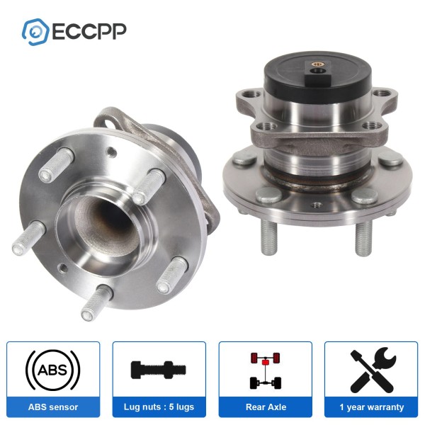 ECCPP 2 Pcs Wheel Hub Bearings Rear FWD For 2007