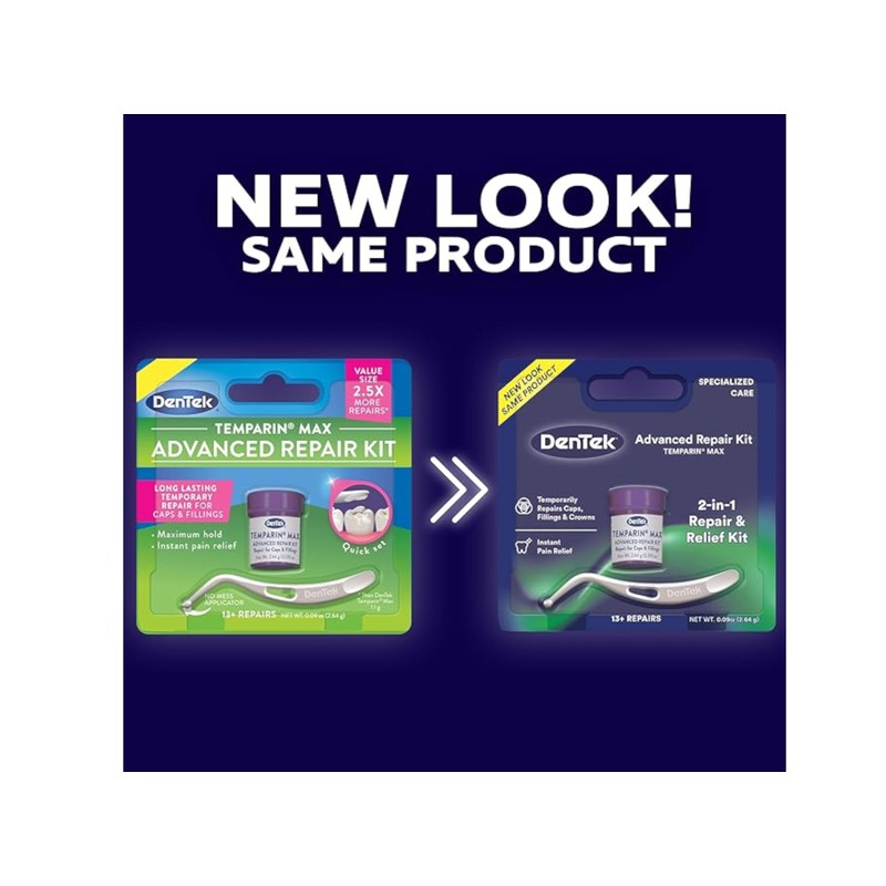 DenTek Temparin Max Advanced Dental Repair Kit, 13+ Repairs