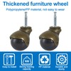 INCREWAY Chair Wheels, 4 Piece Heavy Duty Antique Brass Swivel