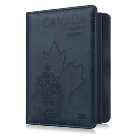 WALNEW RFID Blocking Passport Holder Wallet Cover Case (N-NavyBlue)