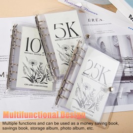 12-Month Money Savings Challenge Binder, Envelope Challenge Binder Money Saving Book for Photo Album Storage Money Saving Wallet and Budget Binder for Kids Adults (2.5K)