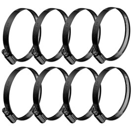BOTTEN 6pcs Black Hose Clamp,3"-4"Inch(78-101mm)304 Hose Clamps Stainless Steel Adjustable Worm Gear Hose Clamps Assortment Kit ,radiator hose clamps fuel line clamps