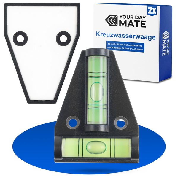 T-spirit Level, 2 Pack, Handy Cross Spirit Level, Small Pyramid