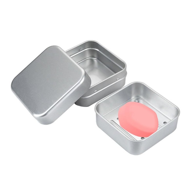 2PCS Soap Box, Aluminium Soap Cases with Drain Strainer, Bar