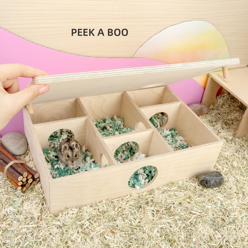 Niteangel Multi-Chamber Hamster House Maze: - Multi-Room Hideouts & Tunnel