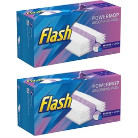 Amazing Powermop Absorbing Pad Refills, Fast & Easy Multi-Surface Pads for Any Type of Floor - 16 Refils (2 Pack - 16x2)