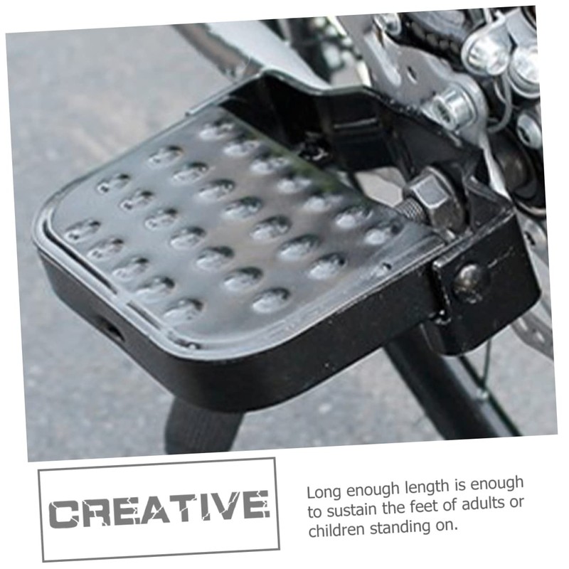 Zerodeko 2Pcs Foldable Backseat Bike Pedals Durable Cycling Rear Wheel