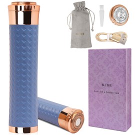 BLIBEE Facial Hair Removal for Women, Rechargeable Hair Removal Device, Painless Face Electric Razor/Shaver for Lip, Arms, Face, Peach Fuzz (Nile Blue)