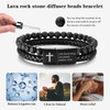 MEALGUET Men's Cross Bracelet for Men : Inspirational Bible Verse