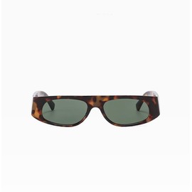 Long Keeper Retro Oval Sunglasses Women 90s Small Square Round Sunglasses Funky Vintage Fashion Shades UV400 Protection (Leopard Green)