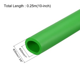 sourcing map Foam Grip Tubing Handle Grips 25mm(1") ID 35mm OD 10" Green for Utensils, Fitness, Tools Handle Support