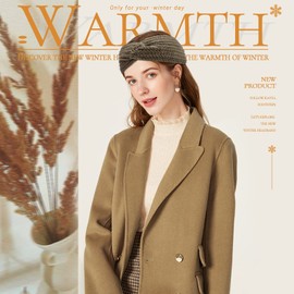 Kavya Winter Headband Women's Girls Hair Band Ear Warmers Women's Knitted Headband Women Children Thick Hair Bands Elastic Yoga Skiing Hair Accessories