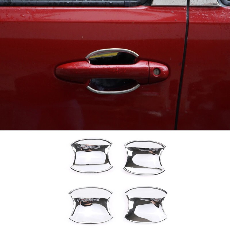 autotrim000 For Toyota Tacoma 2016-2023 Chrome Side Door Handle Bowl