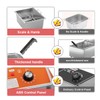 Electric Deep Fryer 17.2L Stainless Steel Dual Tank with Basket