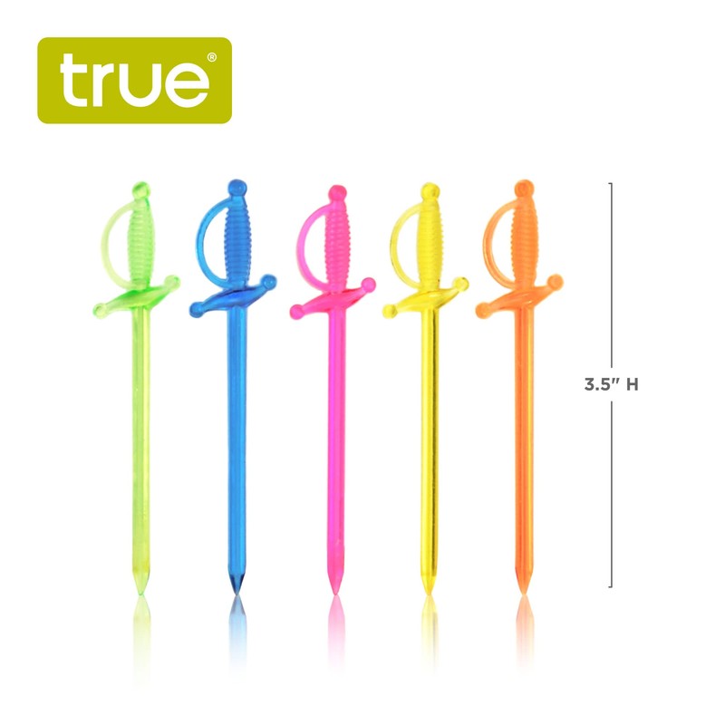 True Spear Appetizer Picks, Mini Sword Toothpicks Plastic, Cocktail Swords