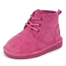 Nautica Girls & Boys Boot with Sherpa Fur Lining for Snow and Winter - Warm Ankle Slipper Bootie for Kids - Sizes For Big Kid - Little Kid-Toddler-Dulverton-Pink Size-12
