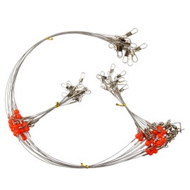 Fishing Leaders Saltwater Fishing Rigs Fishing Bottom Rigs Surf Fishing Rigs Saltwater Fishing Wire Trace Leader Rigs for Lures Bait and Hooks Steel Leaders with Swivels Snaps Beads 1Arm 2Arms