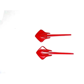 2PCS Corvette Stingray Mako Shark Emblem C7 Silverado Badges Fit for Corvette (Red)