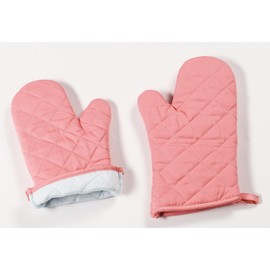 Home Beyond & HB design - Quilted Oven Mitts Set - Cotton Quilted Kitchen Oven Gloves - Heat Resistant Machine Washable - Red