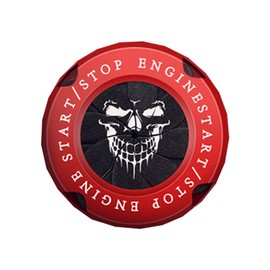 Skull Start Stop Button Cover Universal Metal Car Engine Start Stop Button Cover Car Ignition Switch Scratch Resistant Protective Cover Push to Start Button Cover Car Interior Accessories